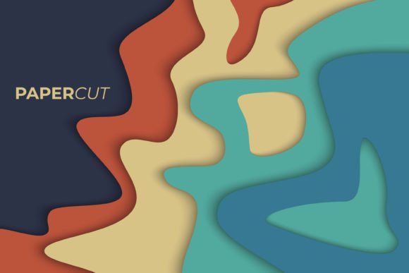 Download Wavy Paper Background in Bright Colors - Color Collection