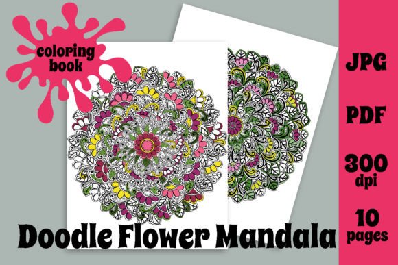 Download Doodle Flower Mandala Coloring Book - Color Collection