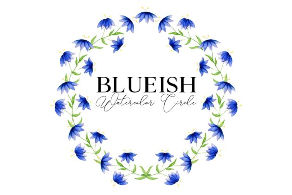 Download Blueish Watercolor Circle Pattern - Color Collection