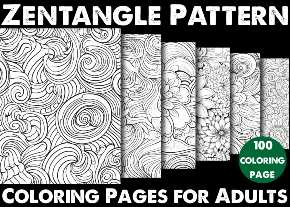 Download 100 Zentangle Pattern Coloring Pages - Color Collection