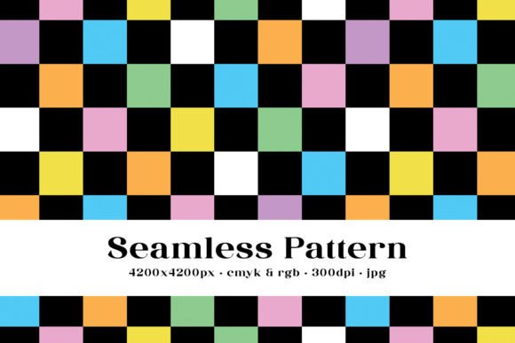 Download Black &amp; Multicolor Checkered Pattern - Color Collection