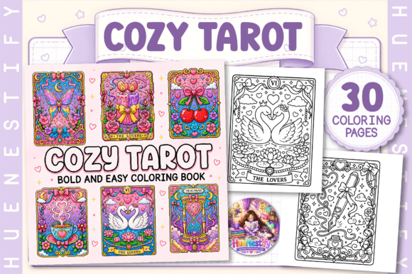 Download Cozy Tarot Bold and Easy Coloring Book - Color Collection