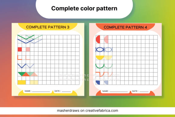Download Kids Activity Tracing Color Pattern 3-4 - Color Collection