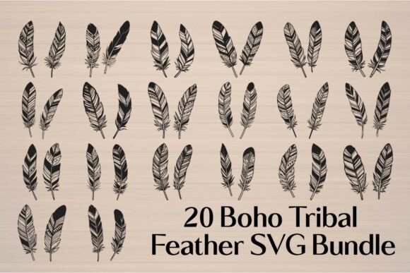 Download Boho Feather SVG Bundle - Boho Collection