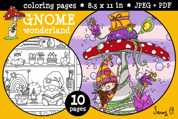 Download Gnome Wonderland Coloring Pages - Color Collection