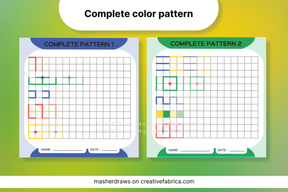 Download Kids Activity Tracing Color Pattern 1-2 - Color Collection