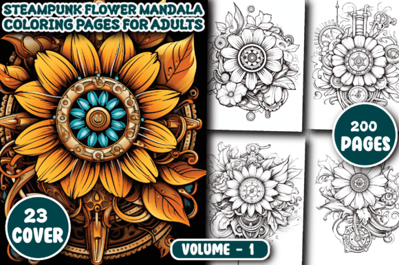 Download Steampunk Flower Mandala Coloring Pages - Color Collection