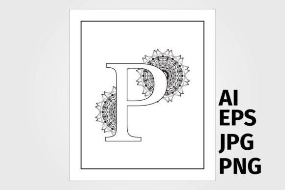 Download Letter with Mandala Design - Premium Bundle