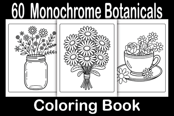Download Monochrome Botanicals Coloring Book - Color Collection