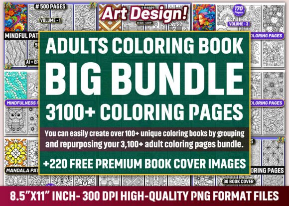 Download 3100+ Adults Coloring Pages Mega Bundle - Color Collection