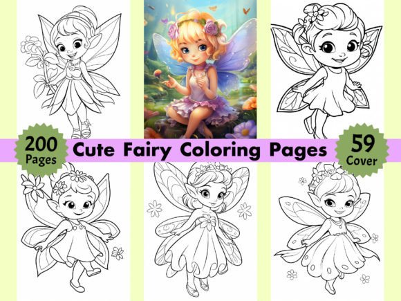Download 200 Cute Fairy Coloring Pages for Kids - Color Collection