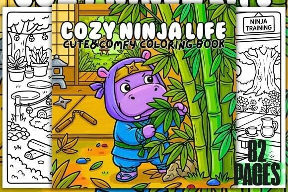 Download Cozy Ninja Life Cute&amp;Comfy Coloring Book - Color Collection