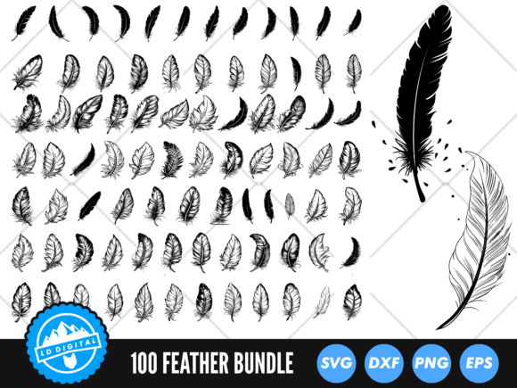 Download Feather SVG Bundle Boho Feather Cut File - Boho Collection