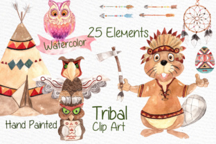 Download Watercolor Kids Tribal Clipart - Color Collection