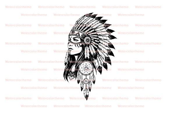 Download Boho Headdress Woman SVG - Boho Collection