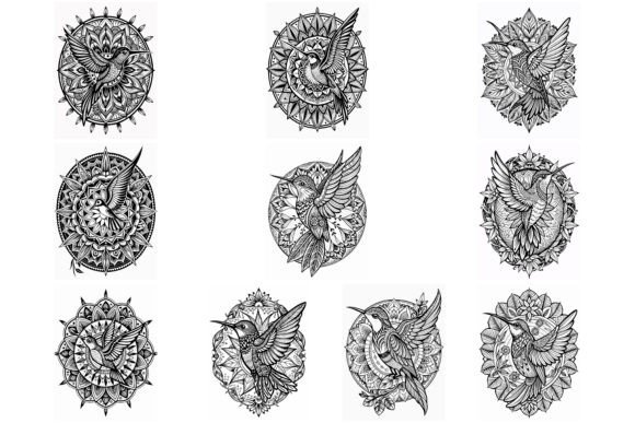 Download Hummingbird Mandala Coloring Page KDP - Color Collection