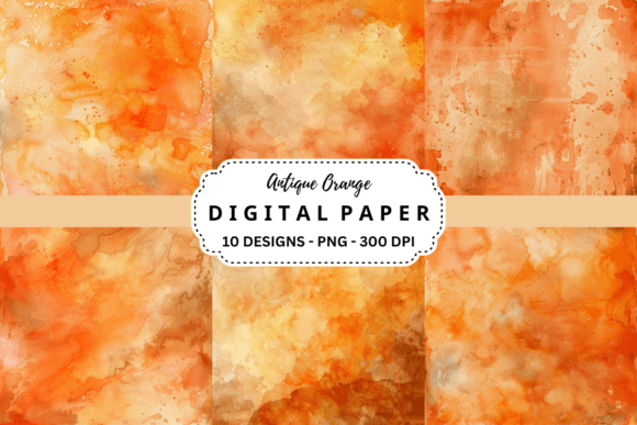 Download Watercolor Antique Orange Background - Color Collection