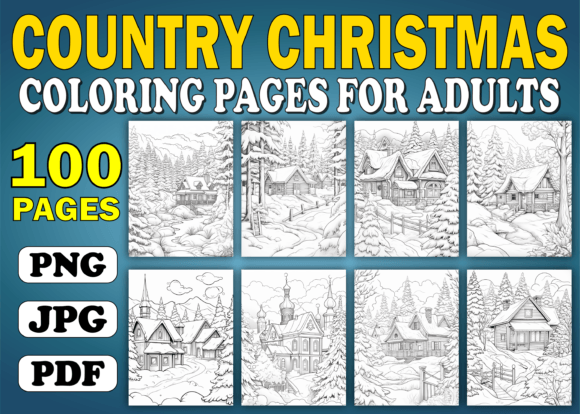 Download Adults Country Christmas Coloring Pages - Color Collection
