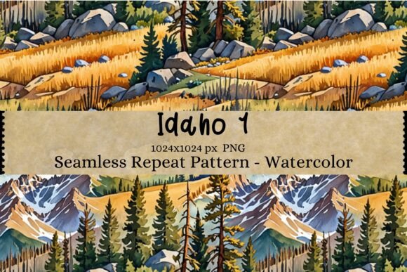 Download Idaho Seamless Repeat Pattern Watercolor - Color Collection
