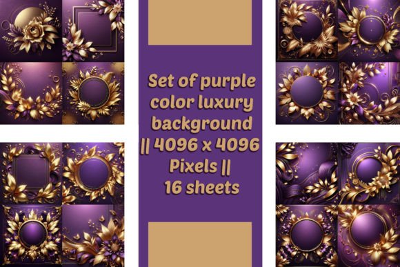 Download Set of Purple Color Luxury Background - Color Collection