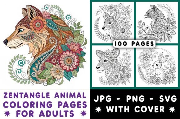Download Zentangle Animal Coloring Pages Adults - Color Collection