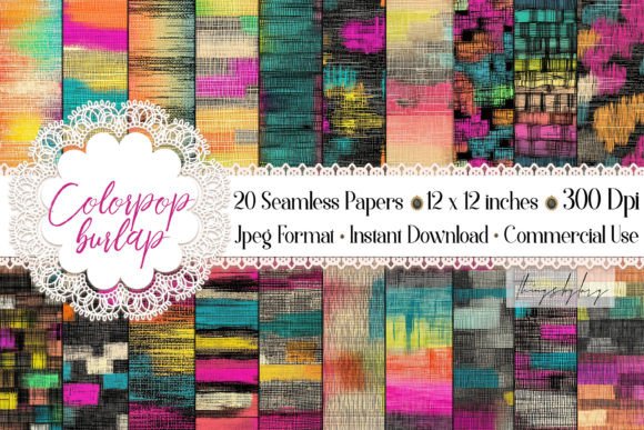 Download Seamless Colorful Multicolor Burlaps - Color Collection