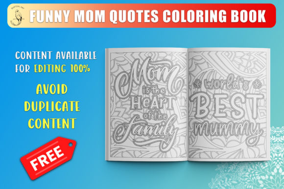Download Funny Mom Quotes Coloring Book SVG - Color Collection