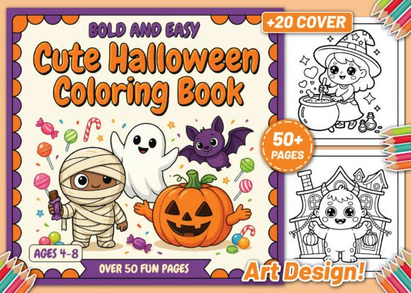 Download Bold Easy Cute Halloween Coloring Book - Color Collection
