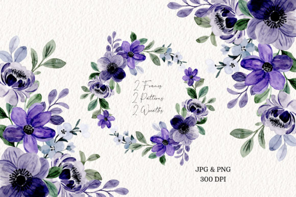 Download Digital Clipart Floral Watercolor Part28 - Color Collection